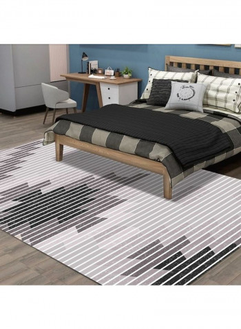 Modern Style Abstract Print Anti-Slip Fashion Carpet Grey/White 120x160cm