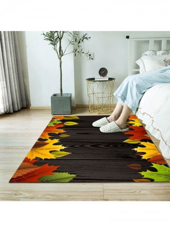 Leaf Printed Rug Multicolour 120x160cm