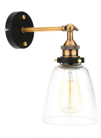 Retro Mounted Wall Lamp Black/Gold/Clear