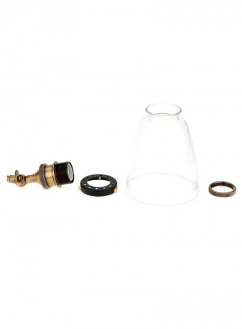 Retro Mounted Wall Lamp Black/Gold/Clear