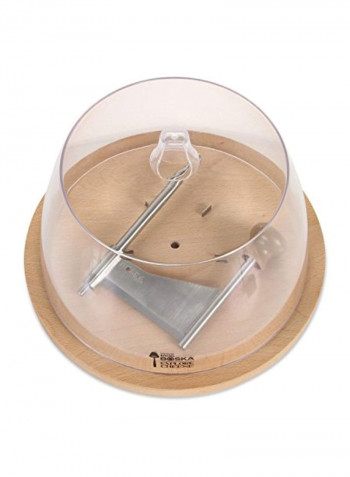 European Beech Wood Cheese Curler Beige/Clear