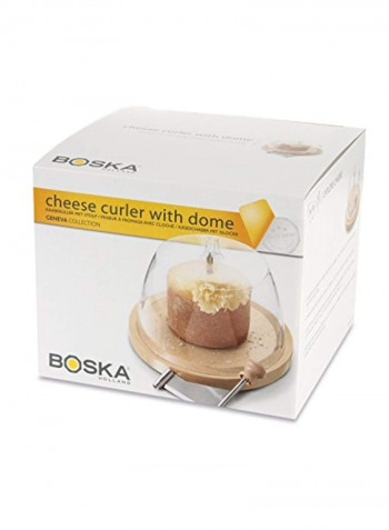 European Beech Wood Cheese Curler Beige/Clear