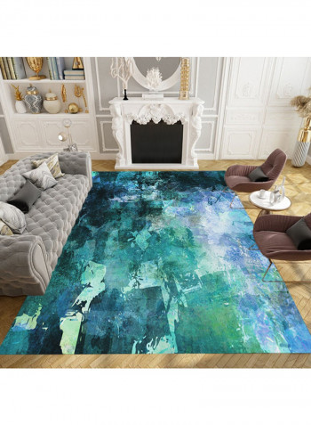 Persian Style Print Living Room Rug Blue 120 x 160cm