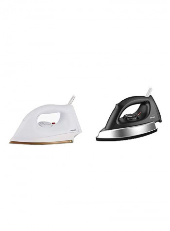 2-Piece Dry Iron 1000W 1000 W HI114/28 + GC181/80 White/Black/Silver