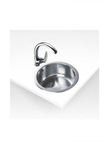 ERC One Bowl Round Sink Stainless Steel 450x450x180mm