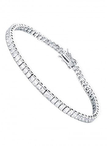 18K Gold Plated 925 Sterling Silver Cubic Zirconia Studded Bracelet