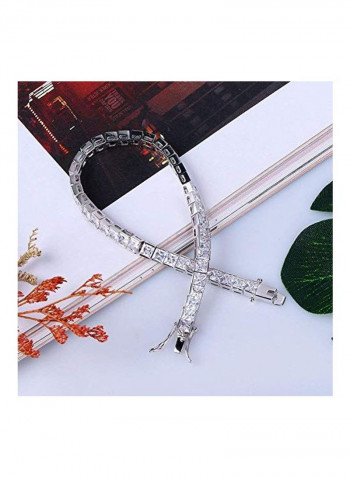 18K Gold Plated 925 Sterling Silver Cubic Zirconia Studded Bracelet