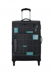 Headline Softside Medium Check in Luggage Trolley Grey
