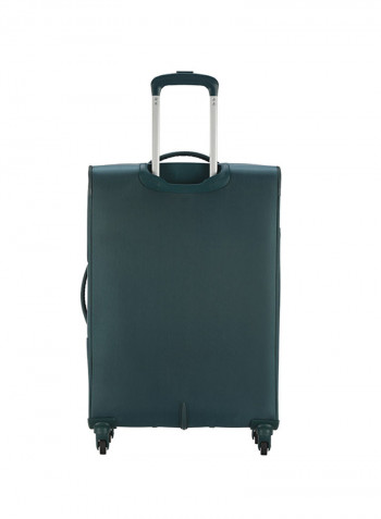 Softside Small Check in Luggage Trolley Aqua Green
