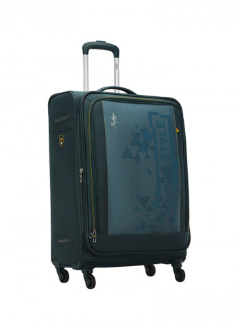 Softside Small Check in Luggage Trolley Aqua Green