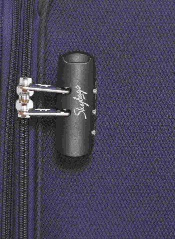 Headline Softside Medium Check in Luggage Trolley Blue