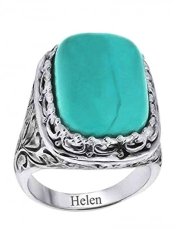 925 Sterling Silver Turquoise Studded Ring