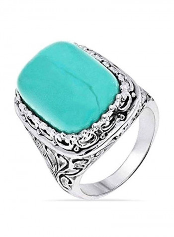 925 Sterling Silver Turquoise Studded Ring