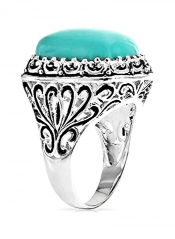 925 Sterling Silver Turquoise Studded Ring
