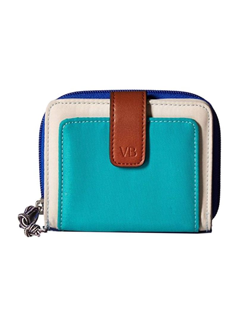 RFID Pocket Wallet Blue/Beige/Brown