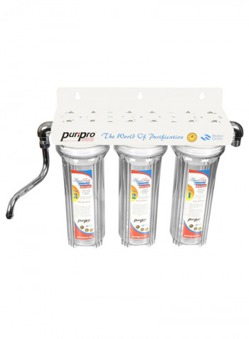Triple Stage Drinking Water Purifier Clear 36x22x15centimeter