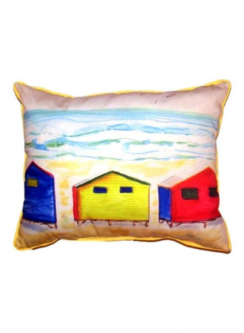 Beach Bungalow Printed Decorative Pillow Multicolour 20x24inch
