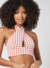 Gingham Halter Top Red reviews Gingham Halter Top Red