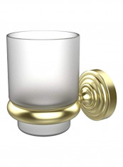 Waverly Place Collection Wall Mounted Tumbler Holder Gold/Clear