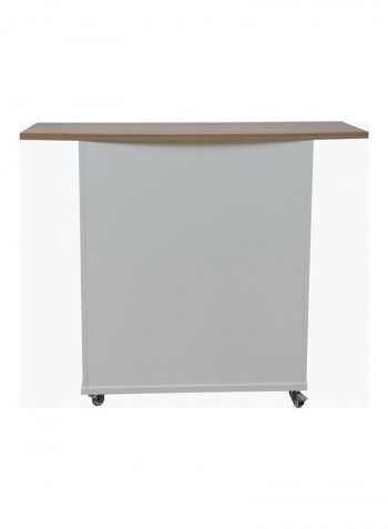 Cooper 1-Drawer Bar Counter White/Brown