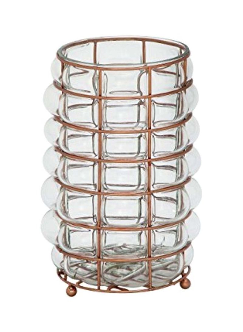 Decorative Candle Holder Clear/Bronze 6x6x11inch
