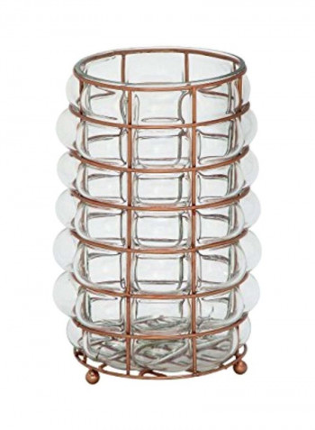 Decorative Candle Holder Clear/Bronze 6x6x11inch