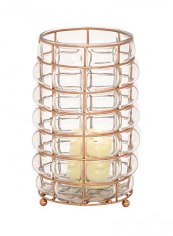 Decorative Candle Holder Clear/Bronze 6x6x11inch