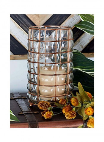 Decorative Candle Holder Clear/Bronze 6x6x11inch