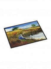 Fisherman On The Bank Indoor/Outdoor Mat Multicolour 11 x 14inch