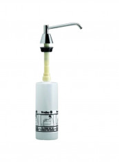 Lavatory Mounted Soap Dispenser White/Silver/Beige 7.1x2.5inch