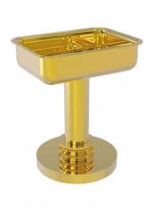 Vanity Top Dotted Accents Soap Dish Gold 4.5x3.5x4inch