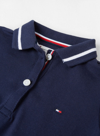 Baby/Kids Tipped Collar Polo Dress Navy