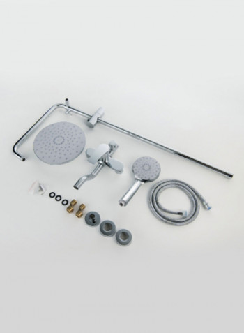 Bathroom Shower Set Silver 81x15x41cm