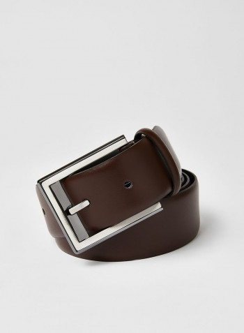 Leather Belt Dark Brown