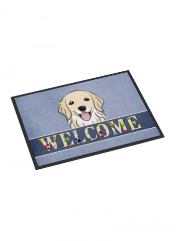 Retriever Welcome Indoor/Outdoor Mat Blue/White 24 x 36inch
