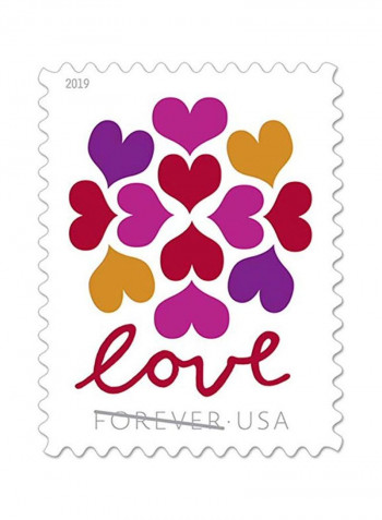 Pack Of 2 Hearts Blossom Love Forever Stamps 565004