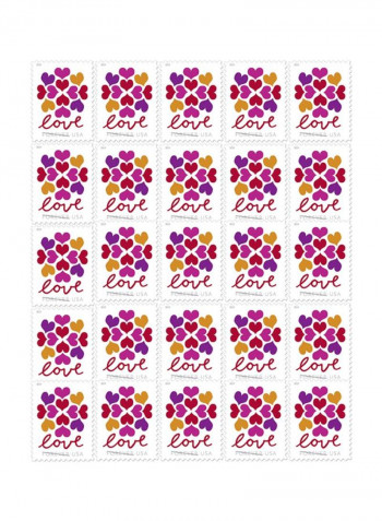 Pack Of 2 Hearts Blossom Love Forever Stamps 565004