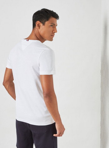Tonal Logo Organic Cotton T-Shirt White