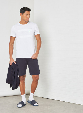 Tonal Logo Organic Cotton T-Shirt White