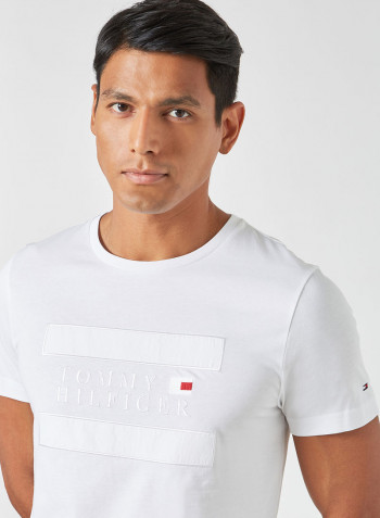 Tonal Logo Organic Cotton T-Shirt White