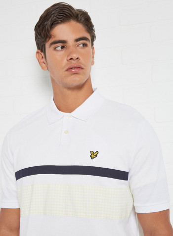 Embroidered Logo Polo White