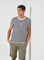 Striped Organic Cotton T-Shirt Black/White