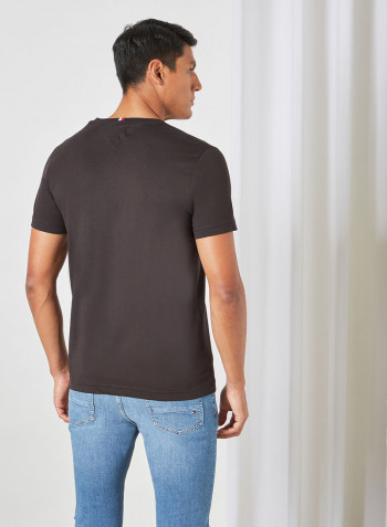Tonal Logo Organic Cotton T-Shirt Black