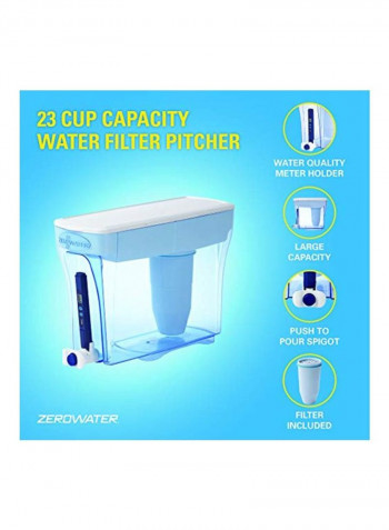 Water Filter Pitcher Blue 15x5.5x10.6inch