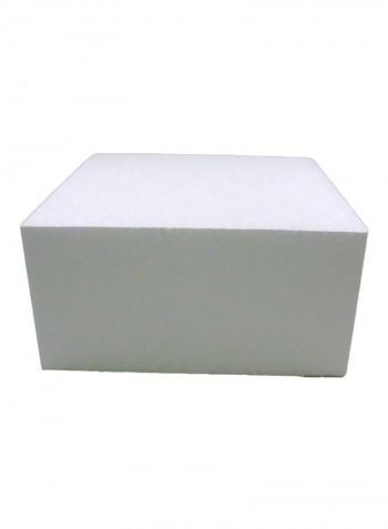 Square Dummy Cake White 10x4inch