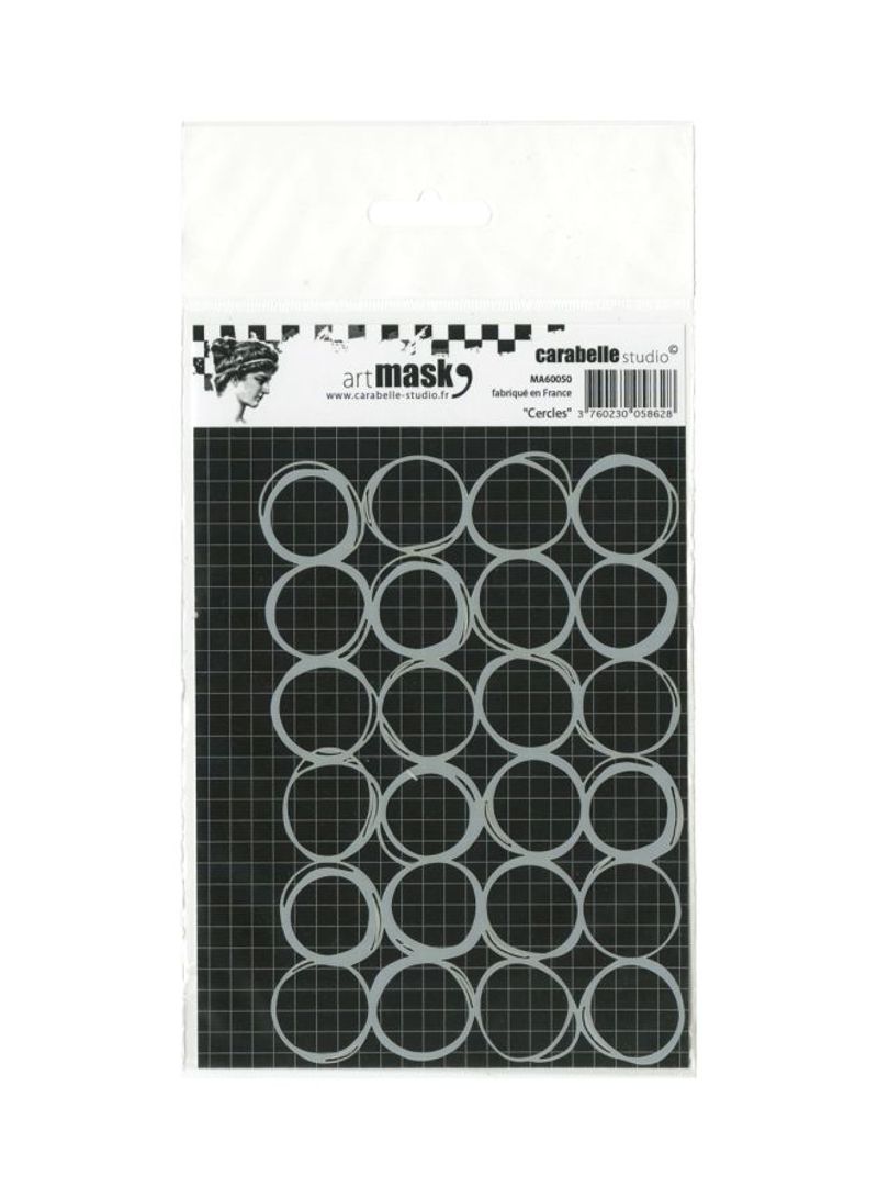 A6-Circle Mask Stamp Black/White