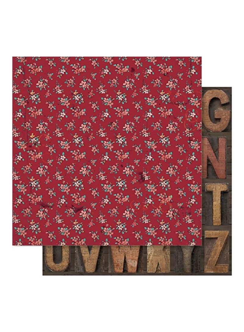Double-Sided Cardstock Red/Brown