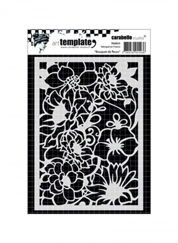 Flowers Bouquet Template Black/White