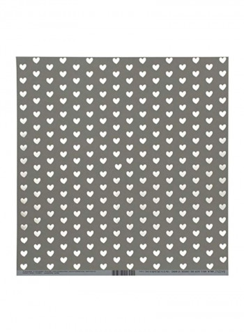 Foiled Pattern Cardstock Grey/White