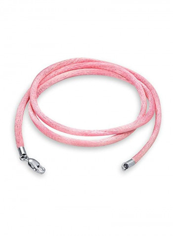Silver Plated Satin Silk Pendant Cord